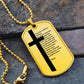 Lord's Prayer Russian Necklace Dog Tag Stainless Steel or 18k Gold w 24" Chain-Express Your Love Gifts