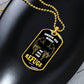 Psalm 91 Refuge Under His Wings Necklace Dog Tag Stainless Steel or 18k Gold w 24" Chain-Express Your Love Gifts