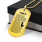 Psalm 23 German Necklace Dog Tag Stainless Steel or 18k Gold w 24" Chain-Express Your Love Gifts