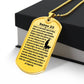 Psalm 23 Portuguese Salmo 23 Necklace Dog Tag Stainless Steel or 18k Gold w 24" Chain-Express Your Love Gifts