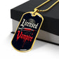 Licensed Vampire Phlebotomist Nurse Necklace Stainless Steel or 18k Gold Dog Tag 24"-Express Your Love Gifts