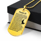 Psalm 23 French Psaume 23 Necklace Dog Tag Stainless Steel or 18k Gold w 24" Chain-Express Your Love Gifts