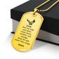 Veteran's Prayer Necklace Stainless Steel or 18k Gold Dog Tag 24" Chain-Express Your Love Gifts