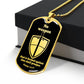 Isaiah 54:17 No Weapon Necklace Dog Tag Stainless Steel or 18k Gold w 24" Chain-Express Your Love Gifts