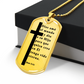 Juan 3:16 Spanish Necklace Stainless Steel or 18k Gold Dog Tag W 24"-Express Your Love Gifts