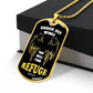 Psalm 91 Refuge Under His Wings Necklace Dog Tag Stainless Steel or 18k Gold w 24" Chain-Express Your Love Gifts