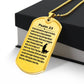 Psalm 23 Polish Psalm Dawida Necklace Dog Tag Stainless Steel or 18k Gold w 24" Chain-Express Your Love Gifts