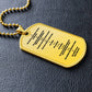 Ten Commandments Polish Przykazań Bożych Necklace Dog Tag Stainless Steel or 18k Gold w 24" Chain-Express Your Love Gifts