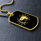 Yin Yang Dog Tag Necklace - Symbol of Harmony and Strength Dog Tag Stainless Steel or 18k Gold w 24" Chain-Express Your Love Gifts