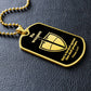Isaiah 54:17 No Weapon Necklace Dog Tag Stainless Steel or 18k Gold w 24" Chain-Express Your Love Gifts