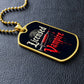 Licensed Vampire Phlebotomist Nurse Necklace Stainless Steel or 18k Gold Dog Tag 24"-Express Your Love Gifts