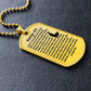 Psalm 23 Portuguese Salmo 23 Necklace Dog Tag Stainless Steel or 18k Gold w 24" Chain-Express Your Love Gifts