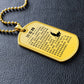Psalm 23 Chinese Necklace Dog Tag Stainless Steel or 18k Gold w 24" Chain-Express Your Love Gifts