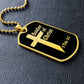Soldier of Christ 2 Tim 2 3 Necklace Dog Tag Stainless Steel or 18k Gold w 24" Chain-Express Your Love Gifts