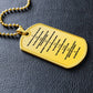 Ten Commandments English Necklace Dog Tag Stainless Steel or 18k Gold w 24" Chain-Express Your Love Gifts