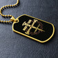 Man of God Cross Timothy Necklace Dog Tag Stainless Steel or 18k Gold w 24" Chain-Express Your Love Gifts