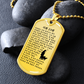 Psalm 23 시편 23편 Necklace Stainless Steel or 18k Gold Dog Tag W 24"-Express Your Love Gifts
