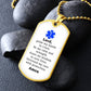 EMT Prayer Necklace Stainless Steel or 18k Gold Dog Tag 24" Chain-Express Your Love Gifts