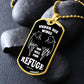 Psalm 91 Refuge Under His Wings Necklace Dog Tag Stainless Steel or 18k Gold w 24" Chain-Express Your Love Gifts