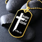 Soldier of Christ 2 Tim 2 3 Necklace Dog Tag Stainless Steel or 18k Gold w 24" Chain-Express Your Love Gifts