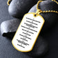 Ten Commandments English Necklace Dog Tag Stainless Steel or 18k Gold w 24" Chain-Express Your Love Gifts