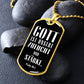 Psalm 46:10 God is Our Refuge and Strength Necklace Stainless Steel or 18k Gold Dog Tag 24" Chain-Express Your Love Gifts