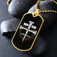 Man of God Cross Timothy Necklace Dog Tag Stainless Steel or 18k Gold w 24" Chain-Express Your Love Gifts