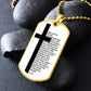 Lord's Prayer German Vater Unser Necklace Dog Tag Stainless Steel or 18k Gold w 24" Chain-Express Your Love Gifts