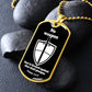 Isaiah 54:17 No Weapon Necklace Dog Tag Stainless Steel or 18k Gold w 24" Chain-Express Your Love Gifts