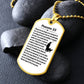 Psalm 23 French Psaume 23 Necklace Dog Tag Stainless Steel or 18k Gold w 24" Chain-Express Your Love Gifts