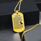 Psalm 23 Polish Psalm Dawida Necklace Dog Tag Stainless Steel or 18k Gold w 24" Chain-Express Your Love Gifts
