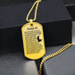 Psalm 23 French Psaume 23 Necklace Dog Tag Stainless Steel or 18k Gold w 24" Chain-Express Your Love Gifts