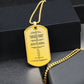 Ten Commandments Chinese Necklace Dog Tag Stainless Steel or 18k Gold w 24" Chain-Express Your Love Gifts