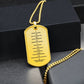 Ten Commandments Tagalog Sampung Utos Necklace Dog Tag Stainless Steel or 18k Gold w 24" Chain-Express Your Love Gifts
