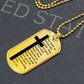 Everlasting Life John 3:16 Necklace Stainless Steel or 18k Gold Dog Tag W 24"-Express Your Love Gifts