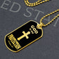 God is My Protection Psalm 91 Necklace Dog Tag Stainless Steel or 18k Gold w 24" Chain-Express Your Love Gifts