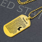 Psalm 23 French Psaume 23 Necklace Dog Tag Stainless Steel or 18k Gold w 24" Chain-Express Your Love Gifts