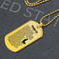 Psalm 23 German Necklace Dog Tag Stainless Steel or 18k Gold w 24" Chain-Express Your Love Gifts