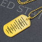 Ten Commandments English Necklace Dog Tag Stainless Steel or 18k Gold w 24" Chain-Express Your Love Gifts