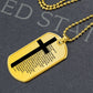 Lord's Prayer German Vater Unser Necklace Dog Tag Stainless Steel or 18k Gold w 24" Chain-Express Your Love Gifts