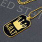 GOAT Greatest of All Time Necklace Dog Tag Stainless Steel or 18k Gold w 24"Chain-Express Your Love Gifts