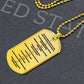 Ten Commandments German 10 Gebote Halskette Necklace Dog Tag Stainless Steel or 18k Gold w 24" Chain-Express Your Love Gifts