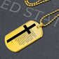 Lord's Prayer Necklace Dog Tag Stainless Steel or 18k Gold w 24" Chain-Express Your Love Gifts