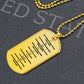 Ten Commandments French Dix Commandements Necklace Dog Tag Stainless Steel or 18k Gold w 24" Chain-Express Your Love Gifts
