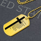 Lord's Prayer Russian Necklace Dog Tag Stainless Steel or 18k Gold w 24" Chain-Express Your Love Gifts
