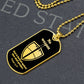 Isaiah 54:17 No Weapon Necklace Dog Tag Stainless Steel or 18k Gold w 24" Chain-Express Your Love Gifts