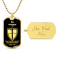 Isaiah 54:17 No Weapon Necklace Dog Tag Stainless Steel or 18k Gold w 24" Chain-Express Your Love Gifts