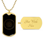 Zodiac Signs Zodiac Necklace Stainless Steel or 18k Gold Dog Tag 24" Chain-Express Your Love Gifts