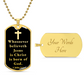 Born of God 1 John 51 Necklace Stainless Steel or 18k Gold Dog Tag W 24"-Express Your Love Gifts