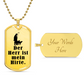 Lord is My Shephard Psalm 23 German Necklace Stainless Steel or 18k Gold Dog Tag 24" Chain-Express Your Love Gifts